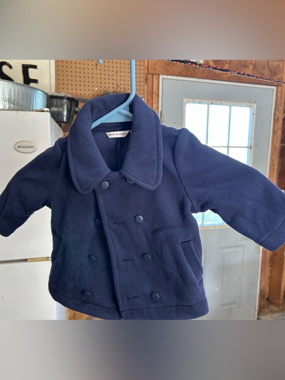 Janie and Jack Navy Double-Breasted Pea Coat for Kids